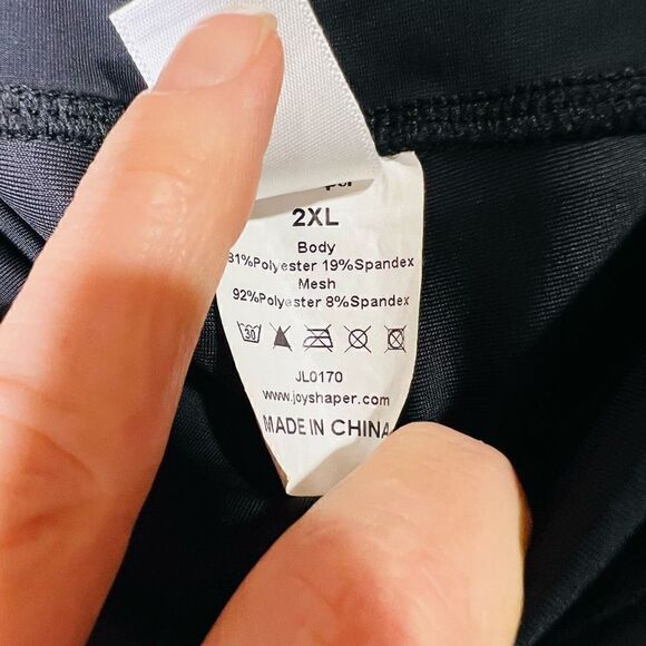 Joyshaper Black High Waisted Rise Capri Active Pants Side Phone Pockets Sz 2XL - Picture 2 of 8